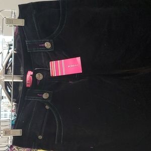 BCBGGirls vintage black velvet flare pants